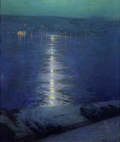 川の月光、1919 作： Lowell Birge Harrison