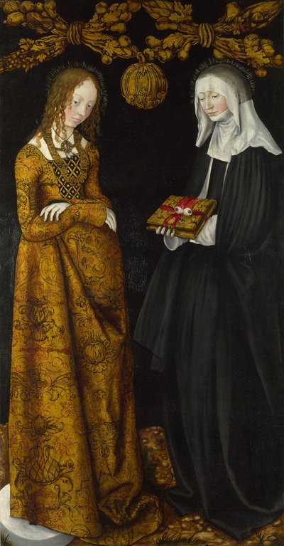 聖人クリスティーナとオッティリア、1506 作： Lucas Cranach the Elder