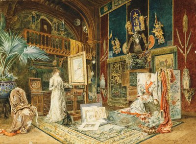 サラベルンハルトのスタジオ、1885 作： Marie Desire Bourgoin