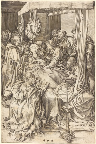 処女の死 作： Martin Schongauer