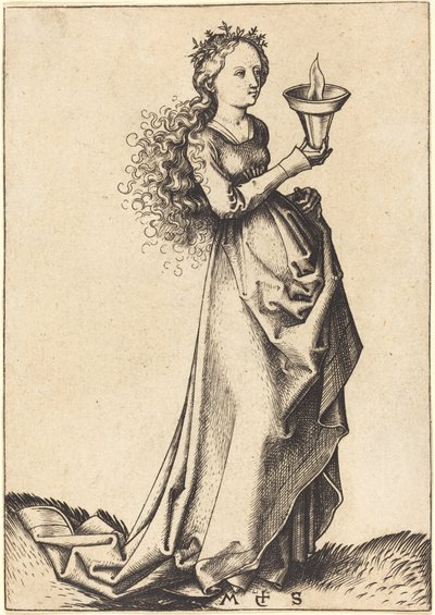 最初の賢明な処女 作： Martin Schongauer