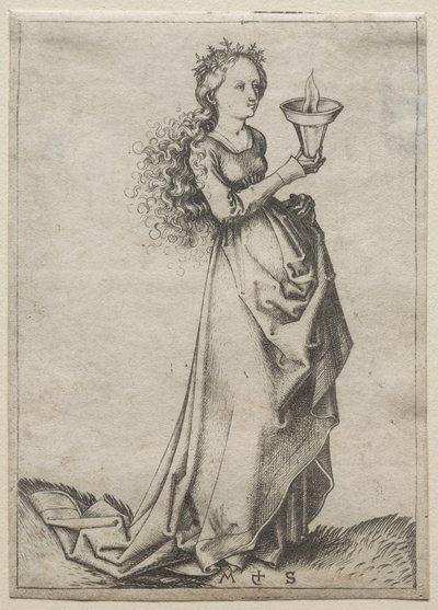 最初の賢明な処女 作： Martin Schongauer