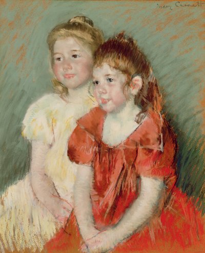 若い女の子、1900年頃（紙にパステル） 作： Mary Stevenson Cassatt