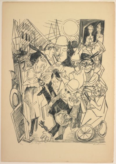 The Street, plate three from Die Hölle 作： Max Beckmann