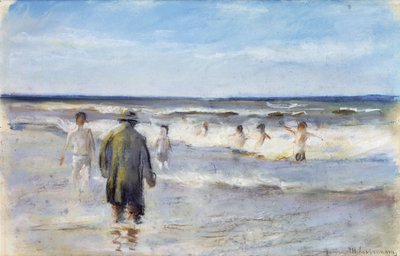 海岸の入浴者、 作： Max Liebermann