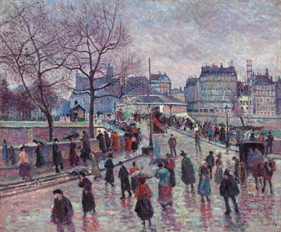 パリ、ルポンドゥラルケ、1896年 作： Maximilien Luce