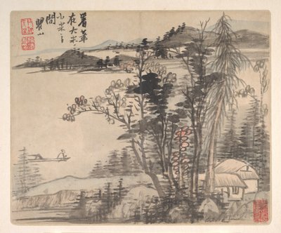 古代の巨匠たちが描いた風景画、1693年 作： Mei Qing