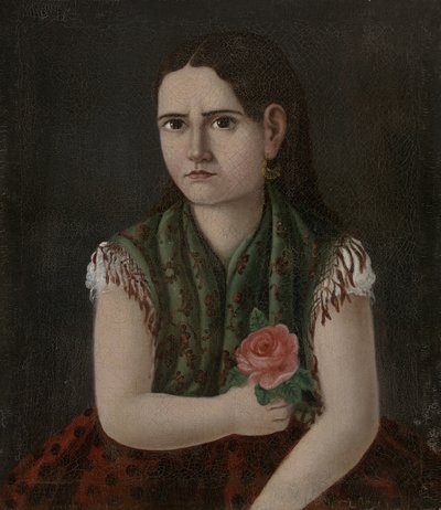 女性の肖像、1880年頃 作： Mexican School