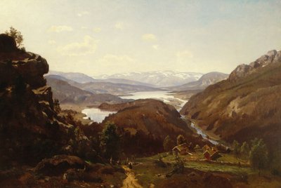 Hallingdal 1871 の Al 方向の眺め 作： Morten Muller