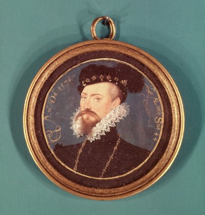 ロバート・ダドリー、レスター伯爵（1532-88年頃）1576 作： Nicholas Hilliard