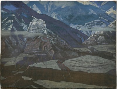 バーラガル砦、「クル」シリーズ、1929 作： Nicholas Roerich