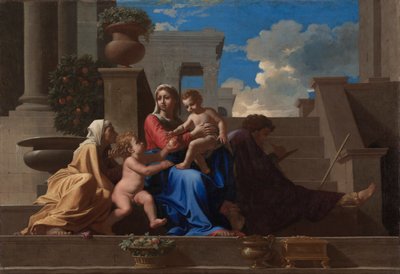 階段の上の聖家族 作： Nicolas Poussin