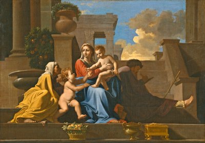 階段上の聖家族、1648 作： Nicolas Poussin