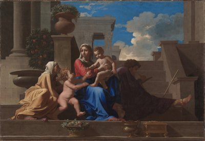 階段上の聖家族、1648 作： Nicolas Poussin