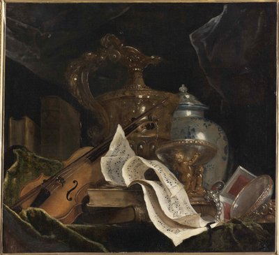 楽器のある静物、1695-1700。 作： Nicolas de Largillière