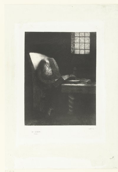 読者、1892年（印刷） 作： Odilon Redon