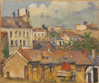 レ・トワの家屋群、1876～1877年。 作： Paul Cézanne