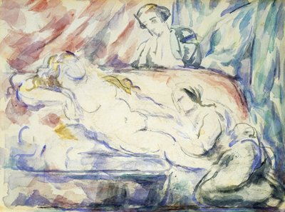 遊女のトイレ、1880年頃 作： Paul Cézanne