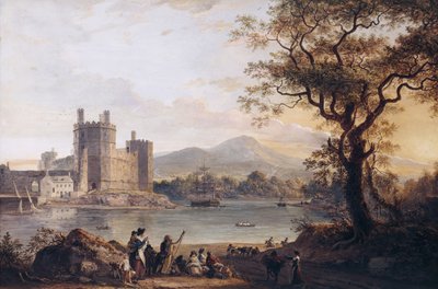 カナーボン城、1790年代 作： Paul Sandby