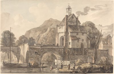 シュロップシャーのブリッジノースの橋 作： Paul Sandby