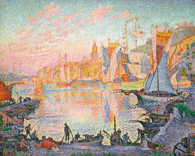 サントロペの港、1901-1902 作： Paul Signac