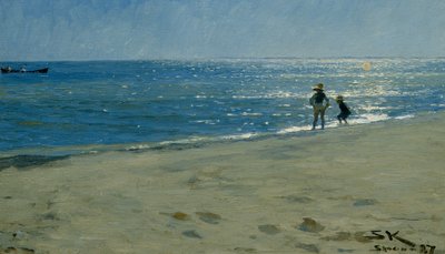 海の上の太陽のきらめき、スカーゲン 作： Peder Severin Krøyer