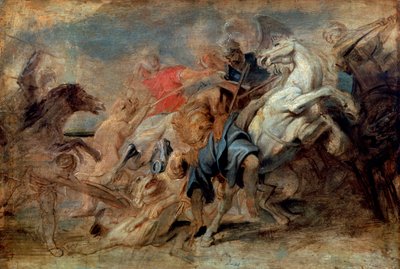 ライオンハント、c1621。 作： Peter Paul Rubens