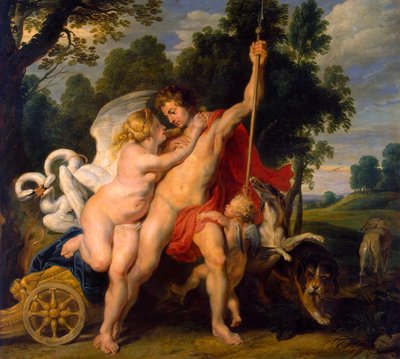 金星とアドニス、c1614 作： Peter Paul Rubens