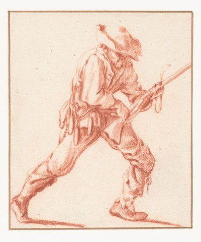 ライフルを装填する男 作： Philips Wouwerman (copy after)