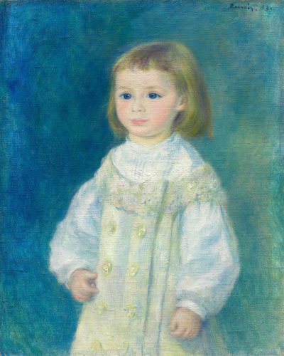 ルーシー・ベラード（白い服の子供） 作： Pierre Auguste Renoir