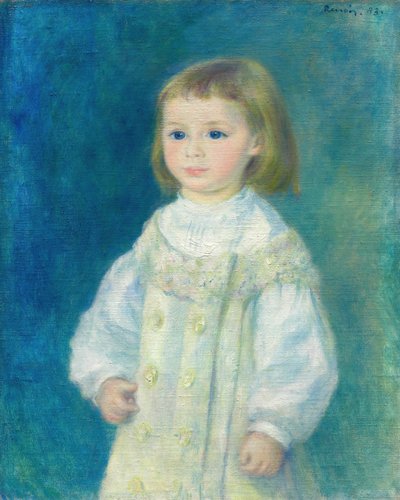 白い服を着たルーシー・ベラードの子供、1883年。 作： Pierre Auguste Renoir