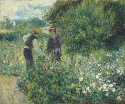 花を摘む 作： Pierre Auguste Renoir