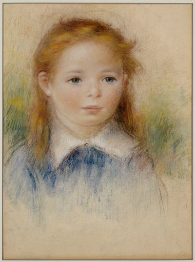 若い女の子の肖像画 作： Pierre Auguste Renoir