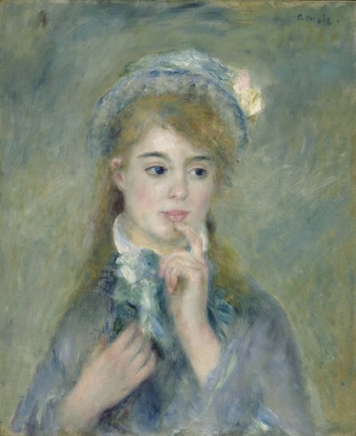 若い女性の肖像画 作： Pierre Auguste Renoir