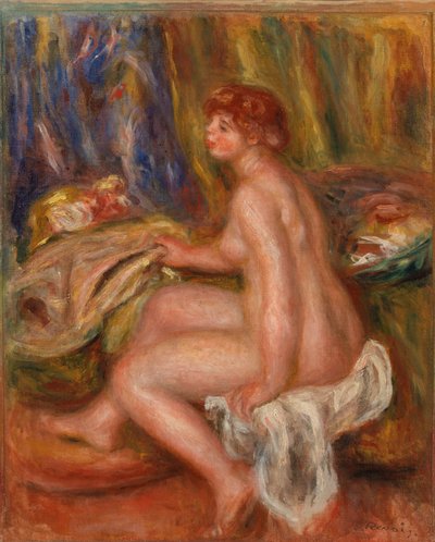 部屋で座っているヌード 作： Pierre Auguste Renoir