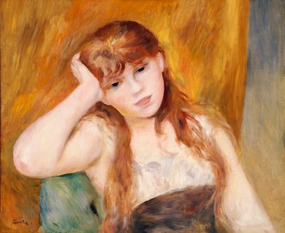 若いブロンドの女の子、1886 作： Pierre Auguste Renoir