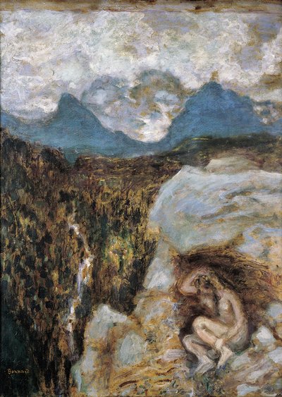 Nue au Rocher（船内オイル） 作： Pierre Bonnard