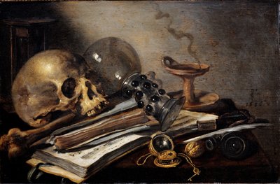 静物、洗面台 - 木に油 作： Pieter Claesz