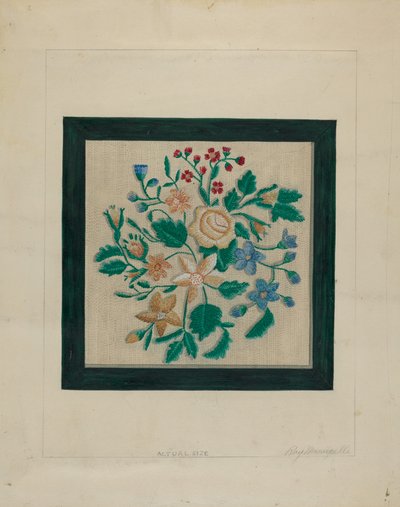 刺繍作品、c。 1936年。 作： Raymond Manupelli