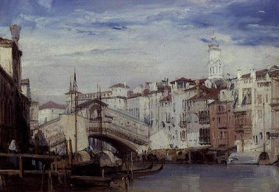 ベニスのリアルト橋 作： Richard Parkes Bonington