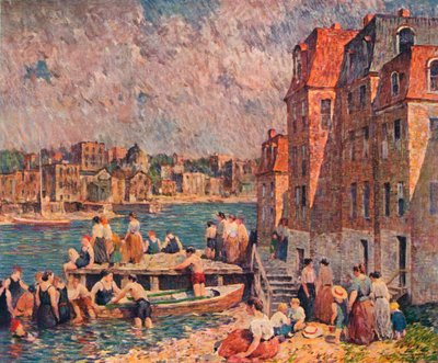 「午後の水浴」、1920年、1923年 作： Robert Spencer