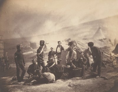 第 8 ユサールの調理場、1855 年。 作： Roger Fenton