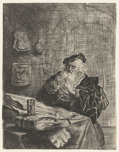 ペンナイフを持つ男 作： Salomon Koninck (attributed to)