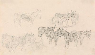 Studies of Donkeys   1444404   ja       japanese Successfully Translated  Original: Wooded Landscape With Mounted Peasants (ink, lead white, and gouache on paper mounted on canvas) Translat: Wooded Landscape With Mounted Peasants (ink, lead white, and goua 作： Sawrey Gilpin