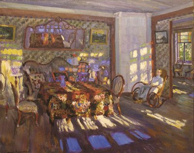 色付きガラス窓からの日光、1916 作： Sergei Arsenevich Vinogradov