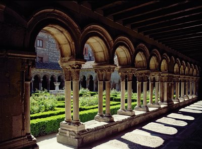 ラスウェルガス修道院の庭園回廊、1180年頃 作： Spanish School