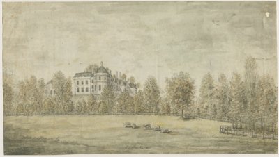 ハグレイホール：水彩画、ND [1795] 作： Stebbing Shaw