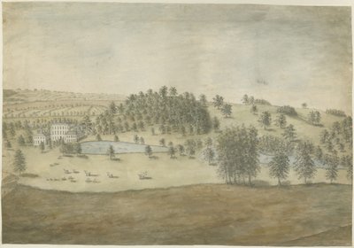 ヒムリーホール：水彩画、nd [1762-1798] 作： Stebbing Shaw