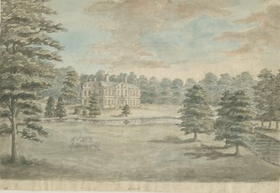 Lysways Hall：水彩画、nd [1762-1802] 作： Stebbing Shaw