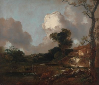 Paisagem com Córrego e Açude 作： Thomas Gainsborough RA